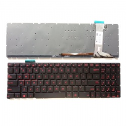 US laptop keyboard for ASUS ROG GL551 N551 G551 N551J GL551J GL551JK GL551JM GL551JW GL551JX N551JK N551Q N551JM Keyboard with backlight red letter